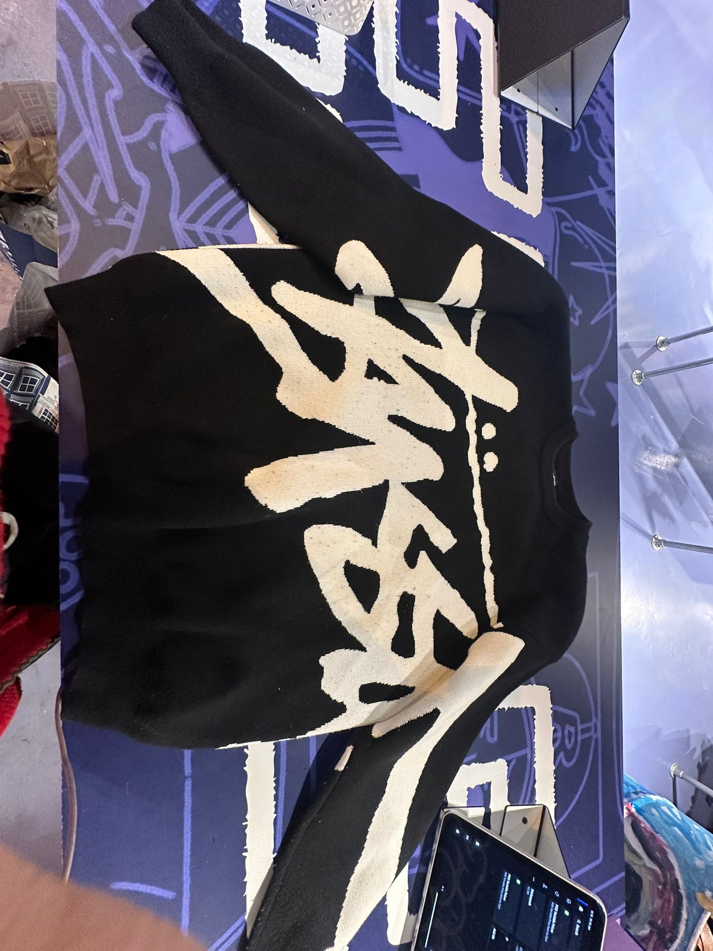 Stussy black knit