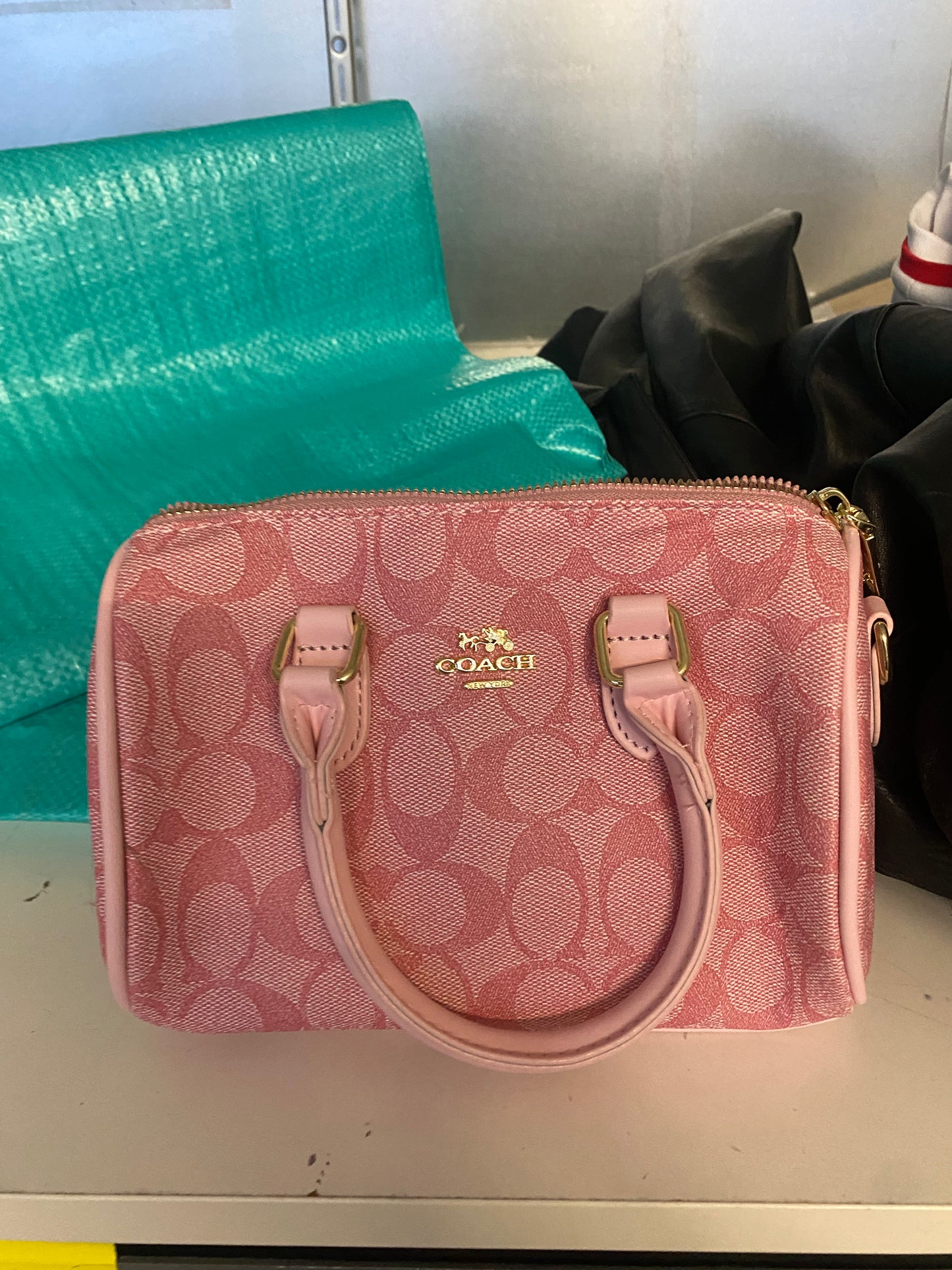 Coach small pink bag