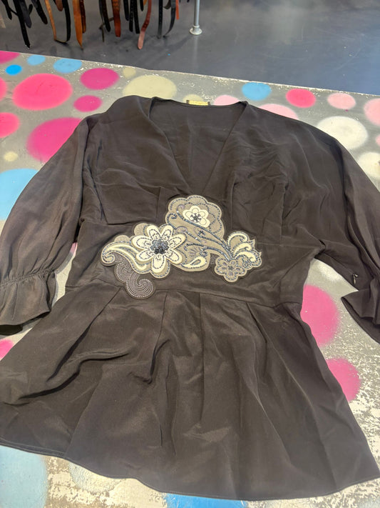 ICEBERG BLACK BLOUSE